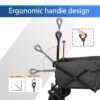 Utility Park Garden Cart Tool Customized Color Folding Camping Trolley Outdoor Picnic Beach Wagon - Black - Image 3