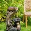 Decorative Water Foutain With Otter Design, With Light And Pump, For Indoor And Outdoor - Brown - Image 10