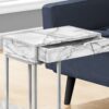 Accent Table, C - Shaped, Contemporary / Modern - White - Image 6