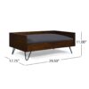 Dog Bed With Sleek Hairpin Legs - Reclaimed Oak / Iron - Image 3