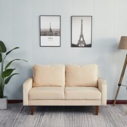 Stationary Loveseat - Beige