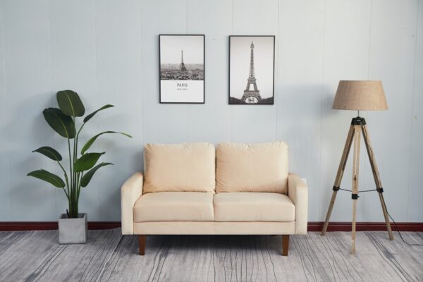 Stationary Loveseat - Beige