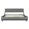 Queen Size Upholstered Platform Bed Frame, Curve Design, Wood Slat Support, No Box Spring Needed - Gray - Image 4