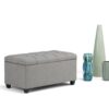 Sienna - Storage Ottoman Bench - Dove Gray - Image 9