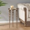 Bohemian Industrial Drill Table L - Antique Brass - Image 4