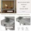 Narrow Console Table, Slim Sofa Table With Three Storage Drawers And Bottom Shelf For Living Room, Easy Assembly - Gray Wash - Image 5
