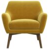 Brayden - Lounge Chair - Velvet - Brown / Gold / Yellow - Image 13