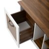 5 In 1 Entryway Bench With Coat Rack, 7 Sturdy Hooks, 2 Spacious Drawers And Adjustable Shelves, Wide Hall Tree With Metal Handles For Hallway - Brown / White - Image 17