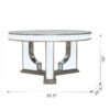 Round Coffee Table With Elegant Floral Design And Mirrored - Silver Multi - Image 6