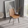 Modern Dining Chair Living Room Metal Leg Dining Chair (Set of 4) - Brown - Image 13