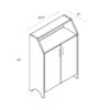 Modern Shoe / Storage Cabinet Two Door With 4 Shelves - Red Cocoa - Image 5
