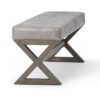 Salinger - Large Ottoman Bench - Distressed Gray Taupe - Image 3