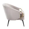 Claire - Contemporary / Glam Chair - Black / Silver - Image 2