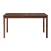 Contemporary Slat Top Acacia Wood Outdoor Dining Table - Dark Brown - Image 2