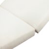 Premium Acacia Wood Lounge Chaise Set With Water Resistant Cushions, Adjustable Recline - Cream / Teak - Image 22