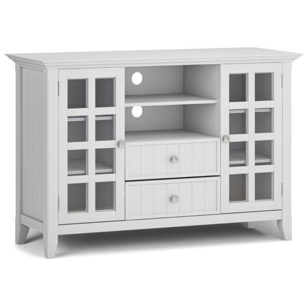 Acadian - Tall TV Media Stand - White