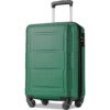 Expanable Spinner Wheel 2 Piece Luggage Set ABS Lightweight Suitcase With Tsa Lock 20" / 28" - Green - Image 9