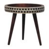 Small Patterned Nordic Style End Table - Caramel - Image 2