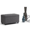 Darcy - Storage Ottoman Bench - Slate Gray - Image 8