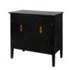 Vintage Style 2 Door Wooden Sideboard Cabinet For Living Room, Dining Room, Or Office - Black Wood - Image 6