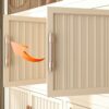 Portable Wardrobe Closet Storage Organizer With 9 Magnetic Doors - Cream White - Image 11