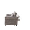 3 In 1 Loveseat Sofa Bed Chenille Fabric Pull Out Couch Sleeper Full Back Frame, Seat Frame, Armrests & 2 Pillows - Light Gray - Image 17