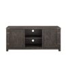 Modern Farmhouse Barn Door 3 Shelf TV Stand For TVs Up To 65” - Sable Gray - Image 2