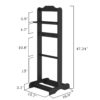 Accent Portable Garment Rack, Clothes Valet Stand With Storage Organizer - Black - Image 8