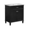 Bathroom Vanity With Ceramic Basin, Soft Close Door And Adjustable Shelves - Black - Image 15