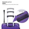 Hardshell Suitcase Spinner Wheels Pp Luggage Sets Lightweight Durable Suitcase With Tsa Lock, 3 Piece Set (20/24/28) - Purple - Image 5