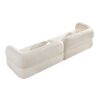 Sectional Sofa, Durable Fabric, Solid Wood Frame, High Density Sponge Filler - White - Image 16