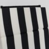 2 Piece Indoor / Outdoor Chaise Lounge Chair Cushion Set With Ties, Patio Seat Cushions For Lawn, Pool & Beach - Black / White Stripe - Image 9
