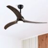 Ceiling Fan, Indoor Outdoor Ceiling Fan With Light With Remote Control, Noiseless Reversible Motor, 6 Speed, 3 Color, For Patio Living Room, Bedroom, Office, Indoor - Matte Black - Image 2