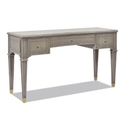 Dauphin - 3 Drawer Executive Desk - Gray Cashmere