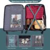 Expandable 3 Piece Luggage Sets Pc Lightweight & Durable Suitcase With Two Hooks, Spinner Wheels, Tsa Lock, (21/25/29) - Dark Green - Image 5
