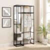 Modern Hall Tree With Hanging Storage - Gray Wash - Image 3