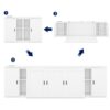 Queen Size Murphy Bed With Shelves, Cabinets And USB Ports - White - Image 12