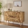 3 Drawer Sideboard With 2 Doors (KD Legs) - Natural - Image 2