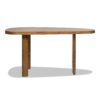 Melvin - Modern Oak Oblong Oval Console Desk - Cafe Brown Oak - Image 4