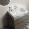 Alice - 24" Bathroom Vanity With Sink, Large Storage Freestanding Bathroom Vanity For Modern Bathroom, One-Piece Sink Basin Without Drain And Faucet - Gray / White - Image 5
