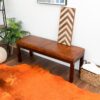 Austin - Antique Leather Bench With Lines - Antique Brown / Brown / Rustic / Tan - Image 2
