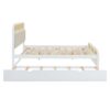 Queen Size Platform Bed With Trundle And 2 Drawers - White - Image 9
