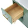Bathroom Vanity With Resin Sink Combo Set, Modern Freestanding Single Bathroom Cabinet With 2 Drawers & 2 Storage Compartments, Storage Cabinet For Bathroom, Frame Vanity Set - Green - Image 18