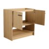 Modern Bathroom Vanity With Ceramic Sink And Soft Closing Doors, 36" Freestanding Cabinet - Oak - Image 21