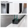 Modern Semi Frameless Double Sliding Shower Door With 1 / 4" Sgcc Tempered Glass - Matte Black - Image 10
