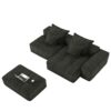 Modern Oversized Modular Sectional Sofa With Ottoman, Seat, Chaise Lounge And Armrest, Sparkling Chenille Fabric Soft Cushion Sofa With 4 Pillows, 4 Pieces Diy Combination Tufted Sofa, No Assembly Required - Black - Image 25