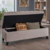 Juliana - Storage Ottoman Fabric - Light Gray - Image 3