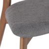 5 Piece Mid Century Walnut Dining Set With Upholstered Dining Chairs - Dark Gray / Brown - Image 15