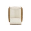 Birdsong - Outdoor Club Chair With Slat Back And Seat Cushion - Beige - Image 7