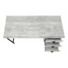 Computer Desk For Home Office, Laptop, Storage Drawers, Contemporary And Modern - Gray - Image 3